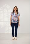 CHARM BLOUSE - denim stri